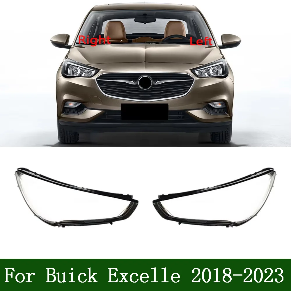 Carcaça do Farol, Lente Transparente para Buick Excelle 2018-2023, Capa de Farol em Plexiglass, Peças de Substituição Automotivas