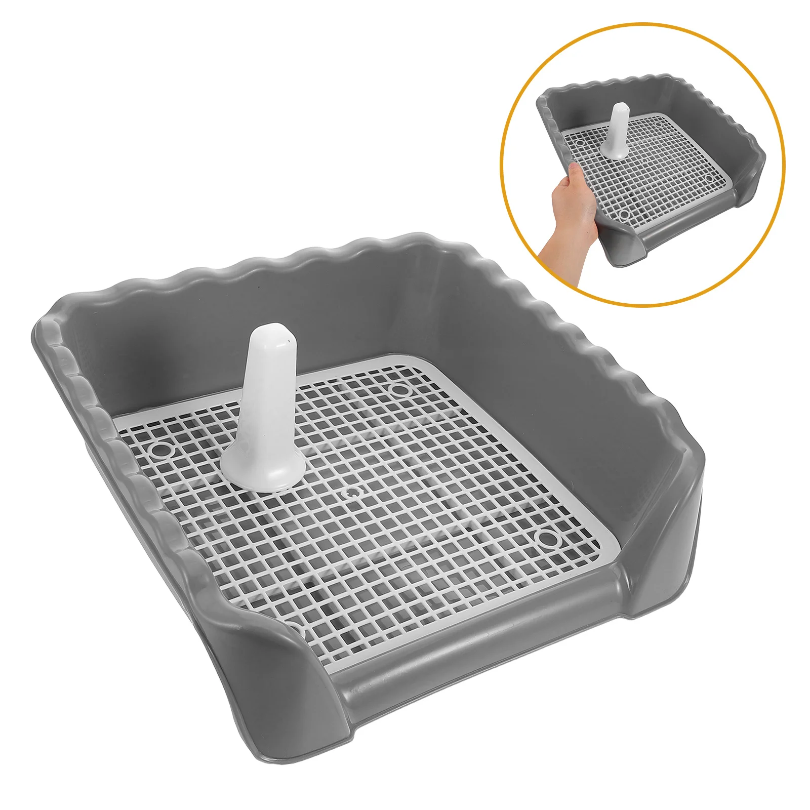 

Indoor Dog Toilet Medium Mesh Grid Puppy Potty Training Tray Easy Clean Urine Pan For Home Balcony Use Attractive Induction