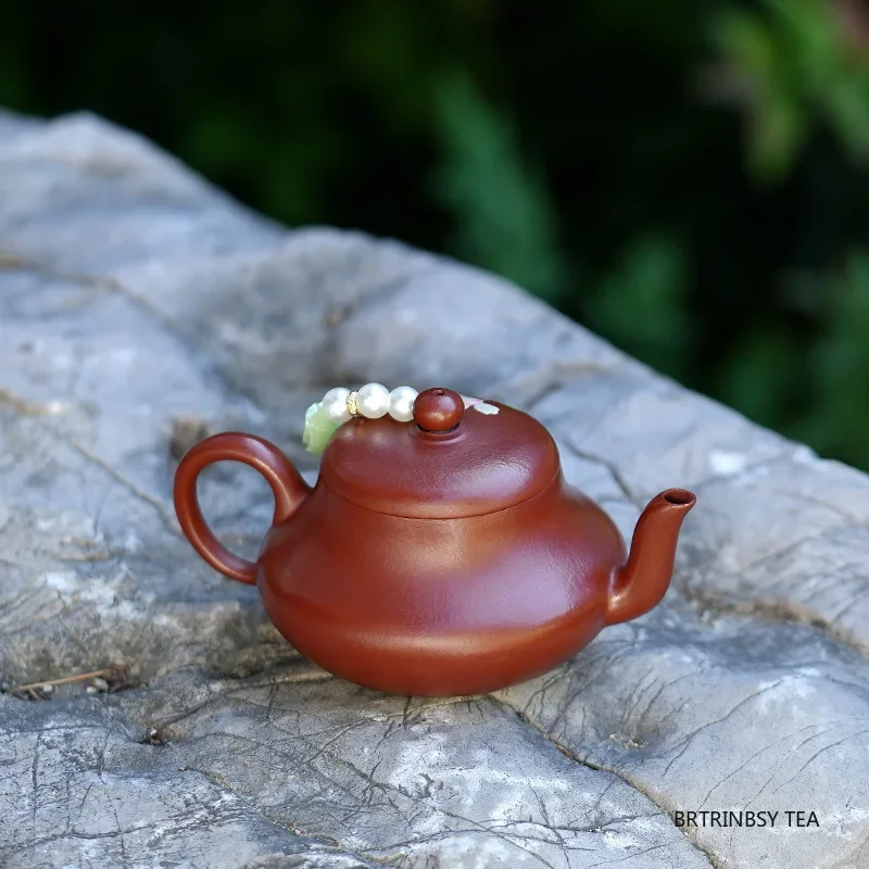 Chinese Yixing Purple Clay Teapot Handmade Flowers Tea Pot Beauty Tea Infuser Household Kettle Raw Ore Zisha Teaware 120ml