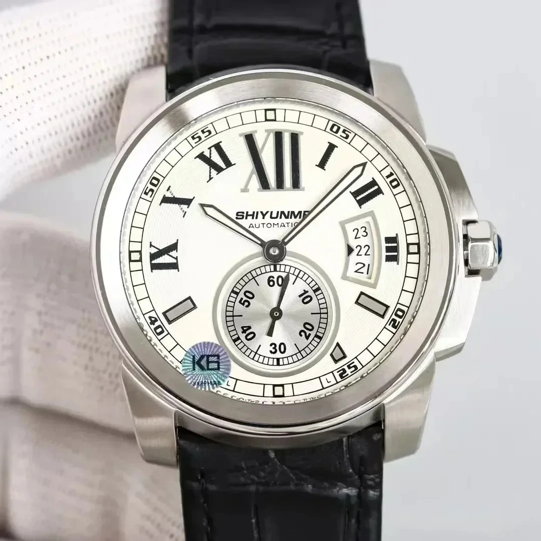 Relógio mecânico automático unissex multifuncional calendário de olho grande horário mundial função completa relógio de aço inoxidável