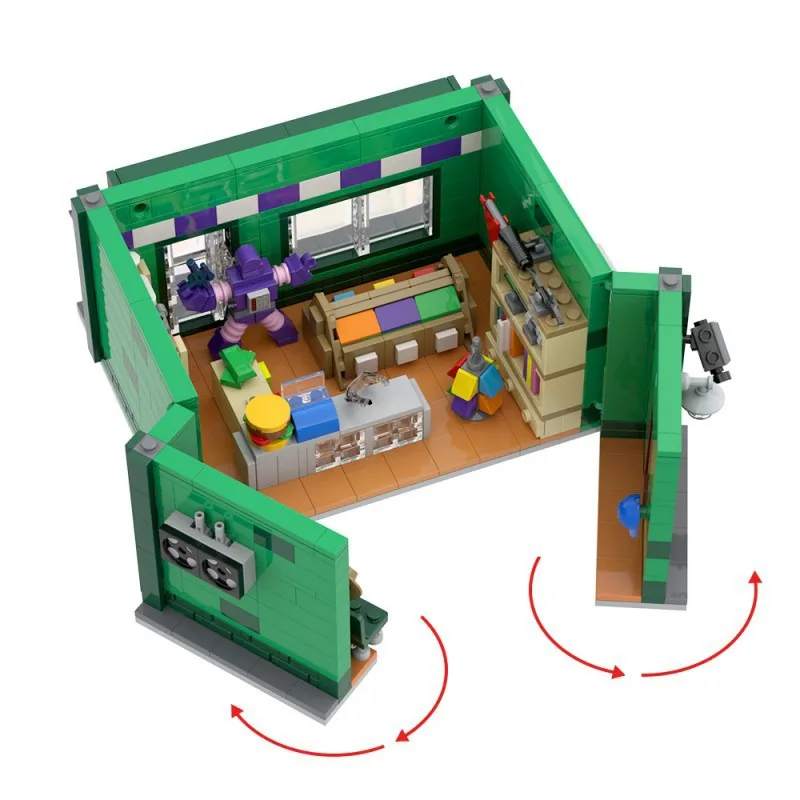 MOC Baseball Card Store version building blocks toy small particles Model Assembling Ornament Puzzle Construction Set Blocks 14+