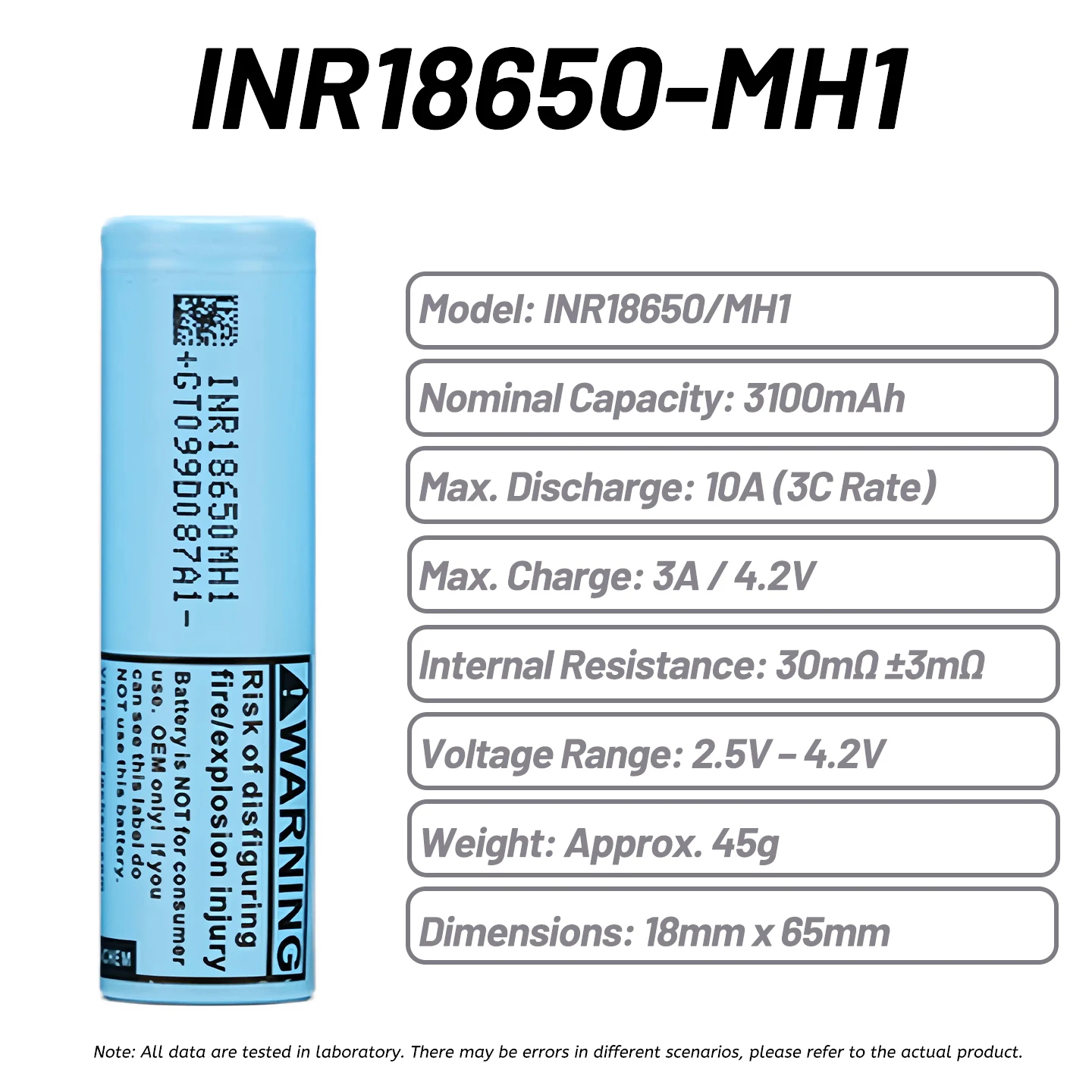 1-20pcs 18650 3200mAh High-Capacity Rechargeable Lithium Battery 18650MH1 3.7V Flashlight Batteries for Electronics