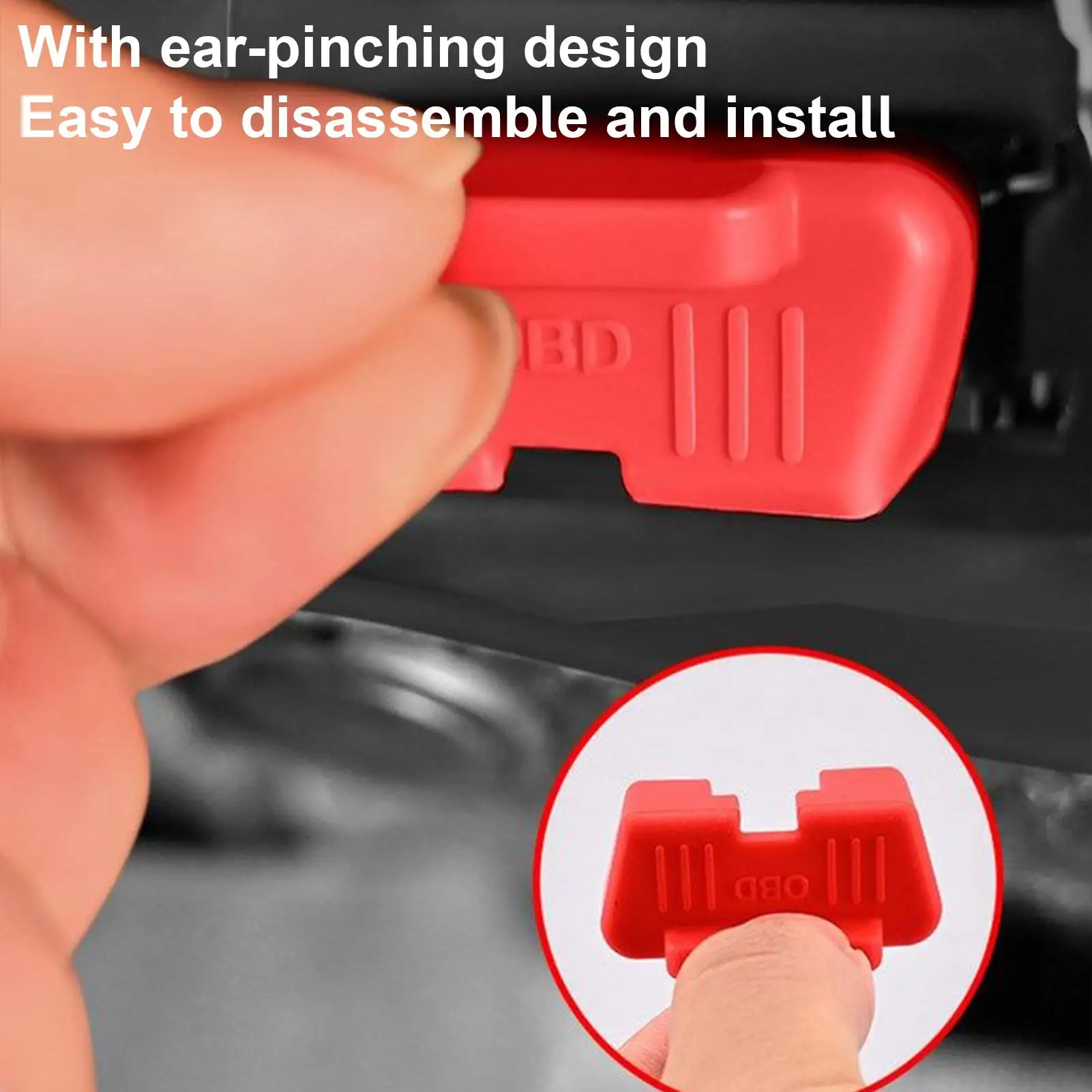 Obd-poortslot Cover Lock Obd-interface beschermhoes Siliconen beschermhoes Autobeveiligingsapparaat Auto Safety Tool