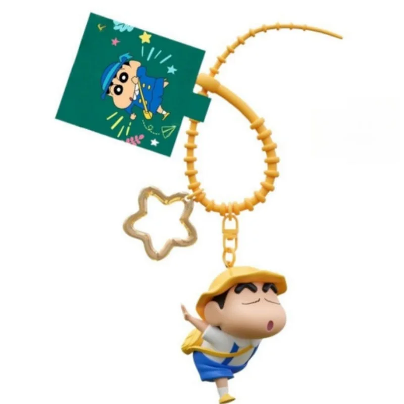 

Kawaii Anime Crayon Shin chan 2025 New Boys Keychain Cute Cartoon Backpack Pendant Small Accessories Keychain Girls for Gifts