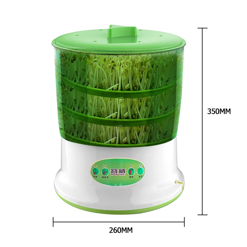 Imagem -06 - Eua Plug Feijão Inteligente Brotos Máquina Crescer Automático Grande Capacidade Termostato Sementes Verdes Máquina Crescente 23 Camadas ue