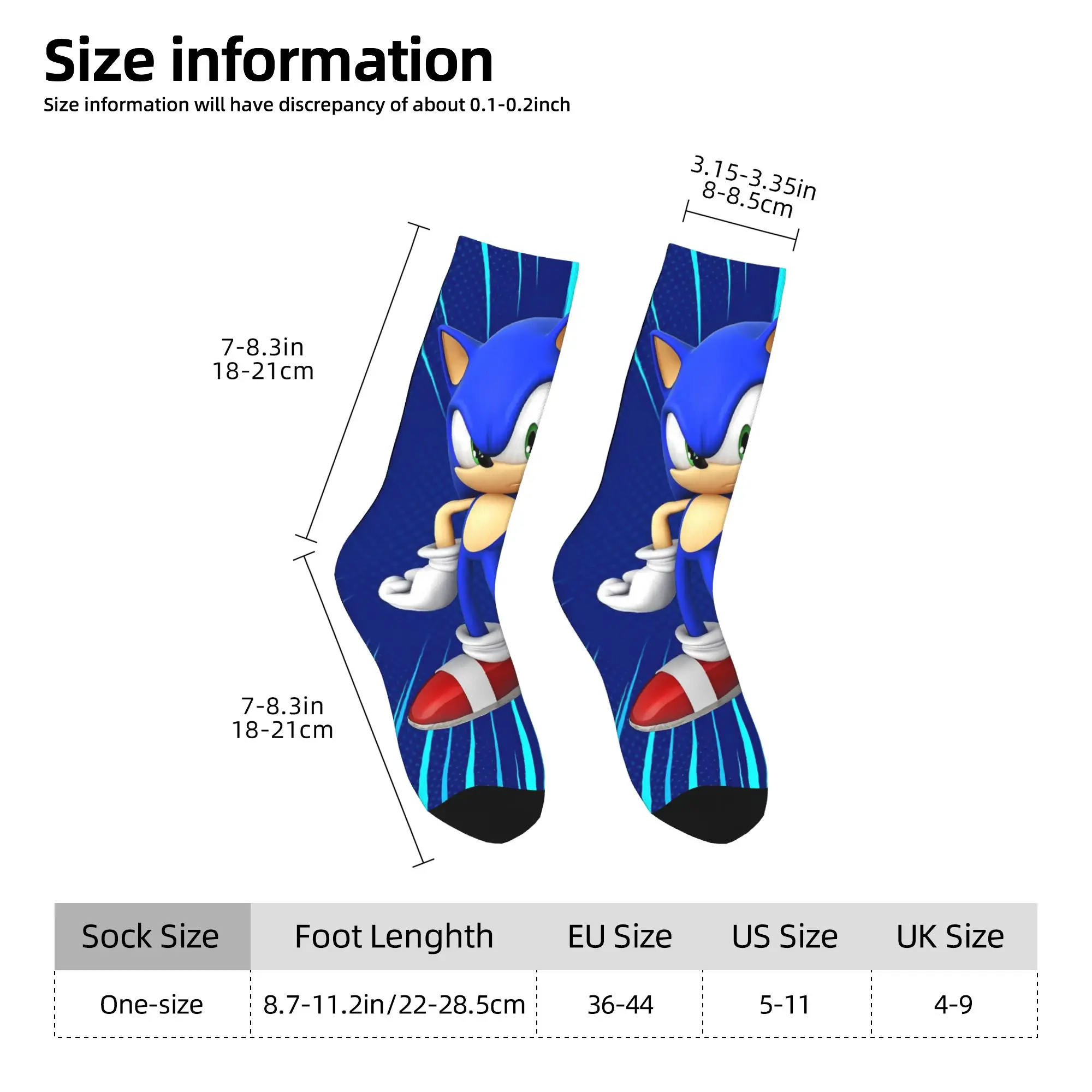 S-Sonic ريترو لعبة الكرتون الجوارب تصميم جوارب المضادة للبكتيريا الرجال الجوارب مريحة الخريف الجدة سكيت الجوارب