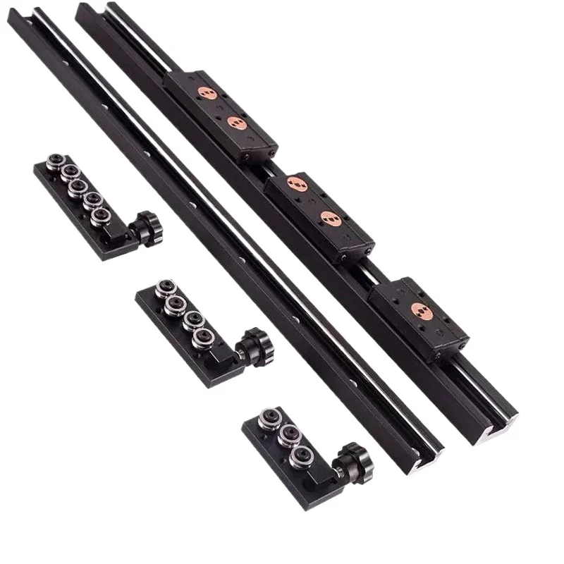 Blackening Built-in dual-axis linear guide 47mm SGR20N Roller slide 1set 1 SGB20N block and 1 SGR20N guide 3D Printer Part