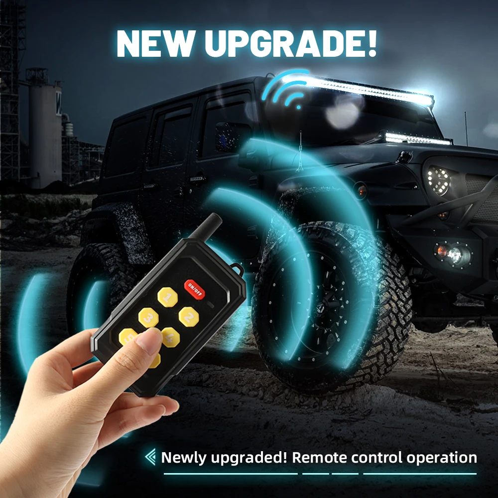 CO LIGHT 6 Gang Switch Panel Wireless 12V 24V 600W-1200W Circuit Control Relay System Box With Remote Control Slim off-road use