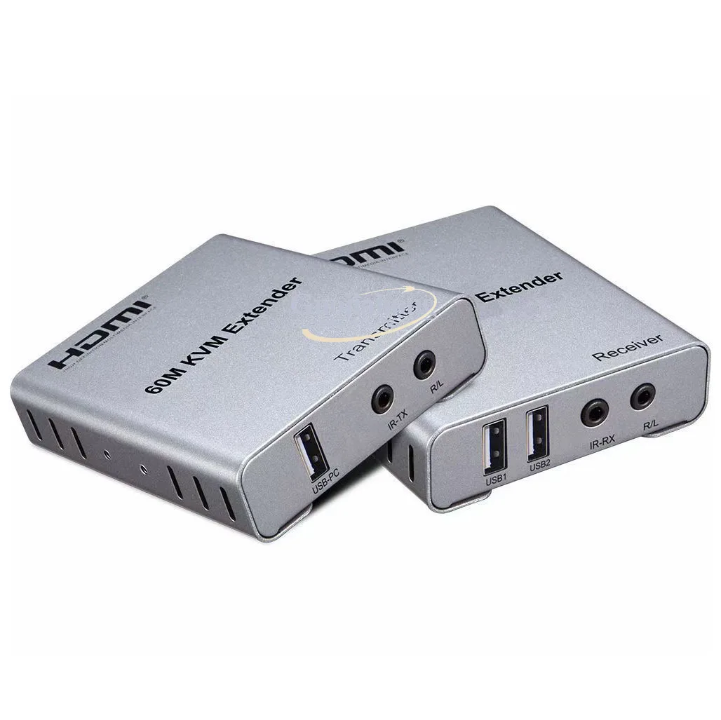 

60M KVM Extender high definition USB synchronous extender 1080P 60Hz set of distribution power supply