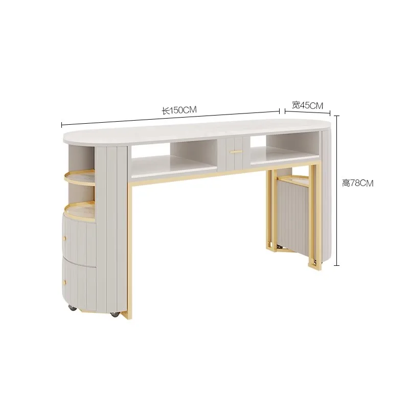 Design Luxury Nail Table Professional Display Drawers Manicurist Tables Equipment Beauty Mesa De Manicure Salon Home Furnishings