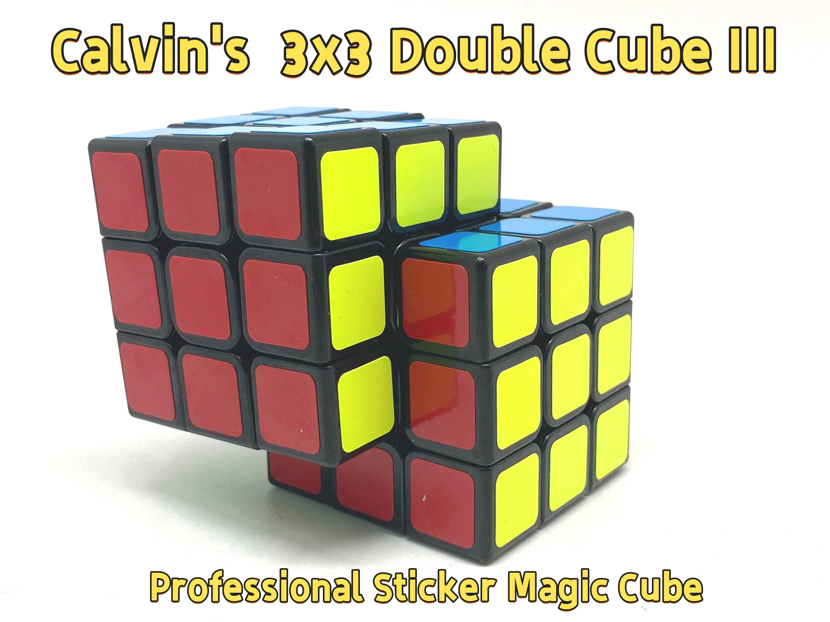 Kostka Calvin 3x3 Double Cube III Magiczna Kostka Kostka o Dziwnym Kształcie Profesjonalne Zabawki Edukacyjne Zabawki Prezent dla Dzieci Cubo Magico Puzzle