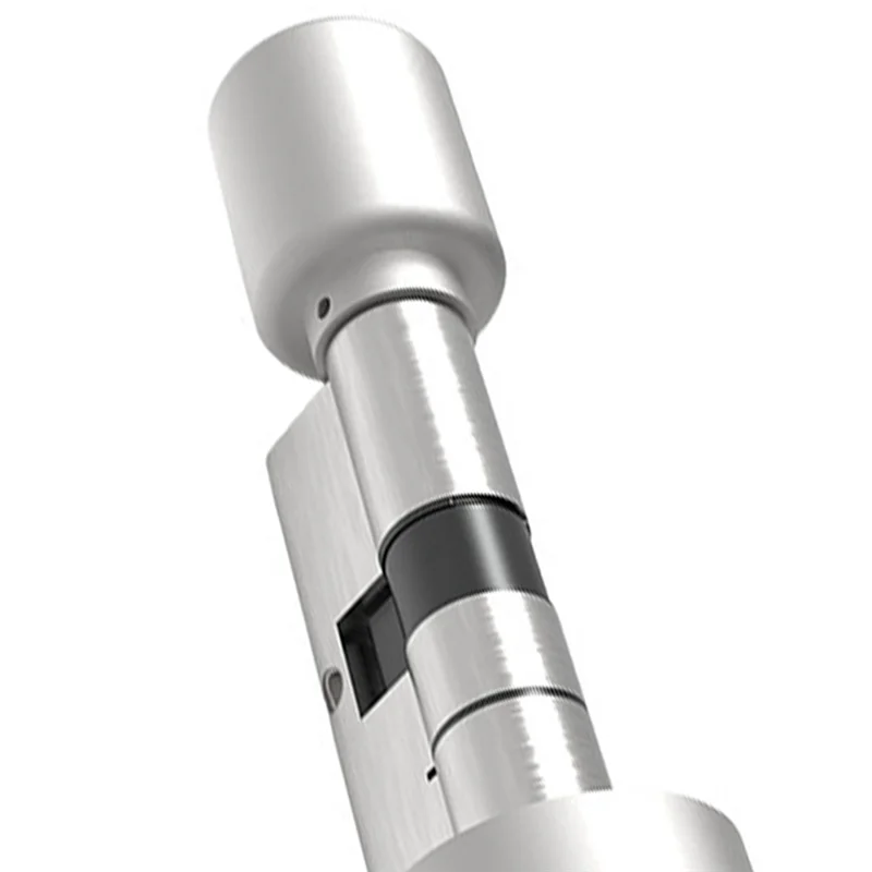 Fingerprint Lock Cylinder Remote Bluetooth Door Lock Anti-Theft Door Wooden Door Spherical Lock Durable Silver