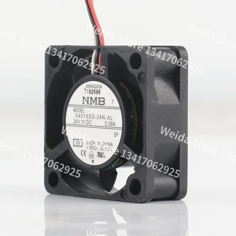 Original NMB 5V 12V 48V DC 24V 0.08A AC EC 4015 40X40X15MM 4CM printer Mute inverter fan Three-wire 04015SS-24N-AL cooling fan