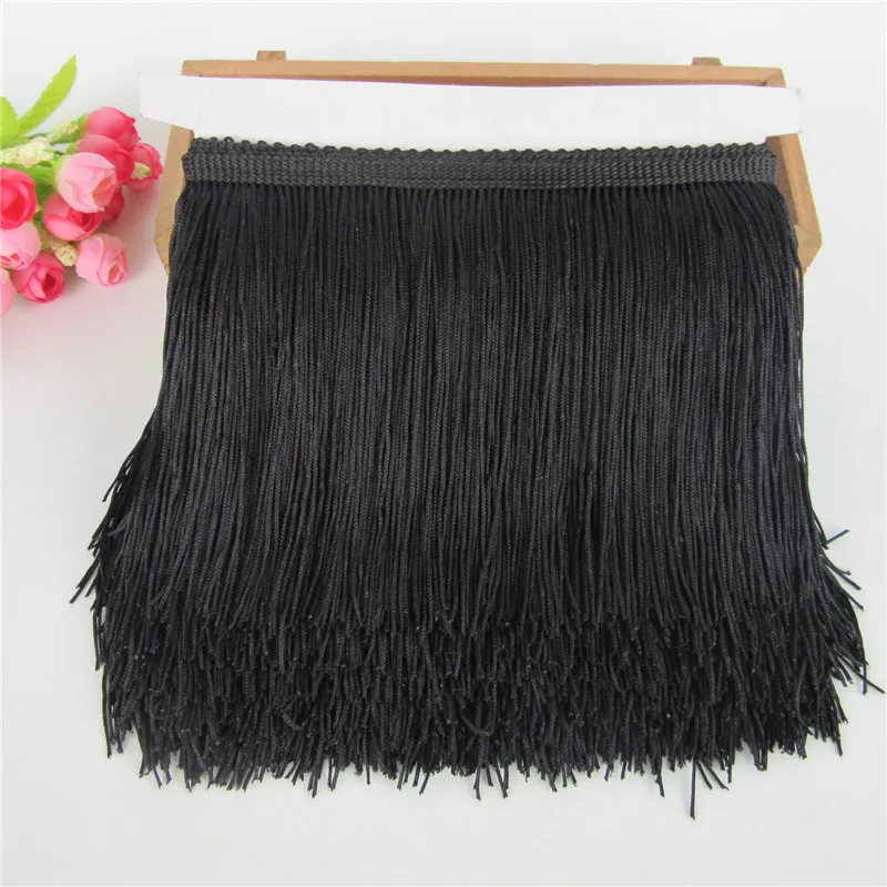 10Yard Lace Fringe Trim Tassel Fringe Trimming For DIY Latin Dress Stage Clothes Accessories Tassels Lace Ribbon FHL01