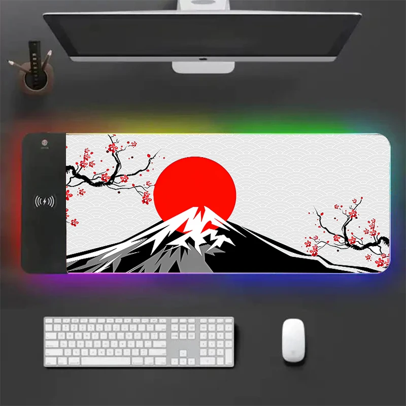 led rgb sunconjunto sakura mousepad mouse pad teclado de computador grandes jogos de escritorio esteiras tapete de mesa estilo japones acessorios tapete 01