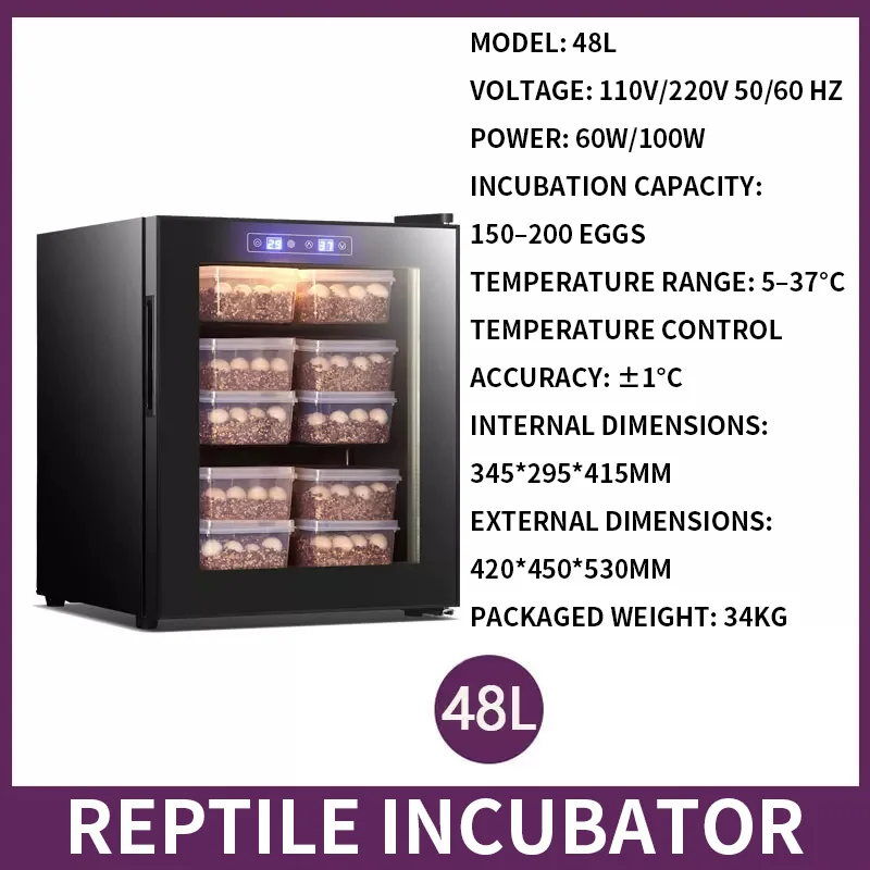 Home‑Grade Constant Humidity & Temperature Reptile Egg Hatching Implement for Snake, Lizard, Tortoise Breeding Usage(Customized)