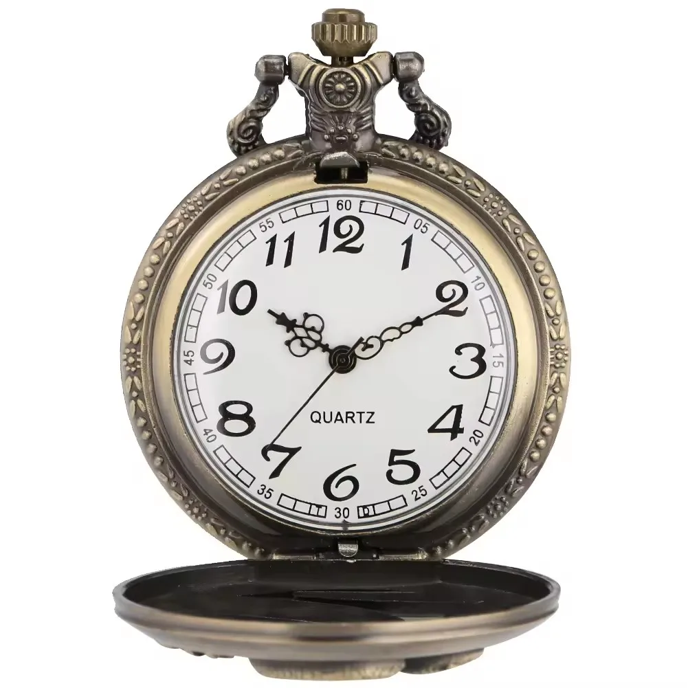 Vintage Animal Steampunk Gift Necklace Pendant Jewelry Accessories Zodiac Snake Quartz Pocket Watch With Chain