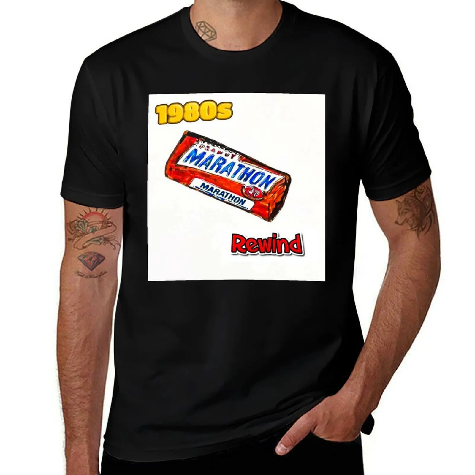 

Marathon 80s Rewind T-Shirt tops customizeds T-shirts oversize graphic shirts oversized t shirt men