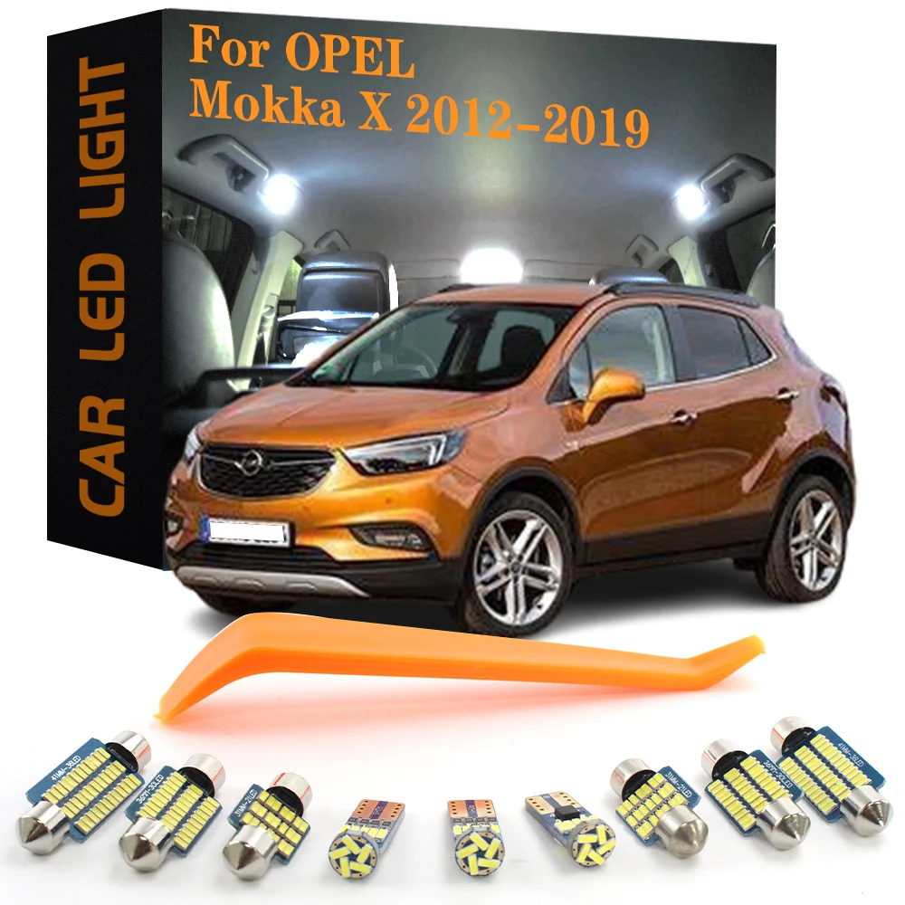 14pcs Canbus Car Accessories LED Interior Lights For Opel Mokka X 2012 2013 2014 2015 2016 2017 2018 2019 No Error Auto Lamps
