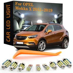 14pcs Canbus Car Accessories LED Interior Lights For Opel Mokka X 2012 2013 2014 2015 2016 2017 2018 2019 No Error Auto Lamps