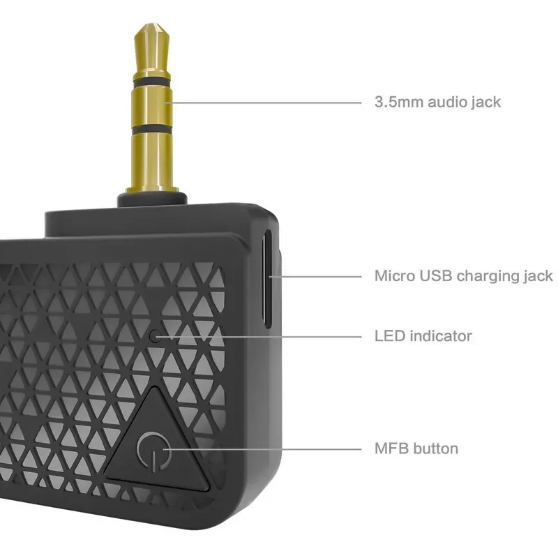 3.5AUX aircraft plug Bluetooth, adapter APT-X low latency wireless
