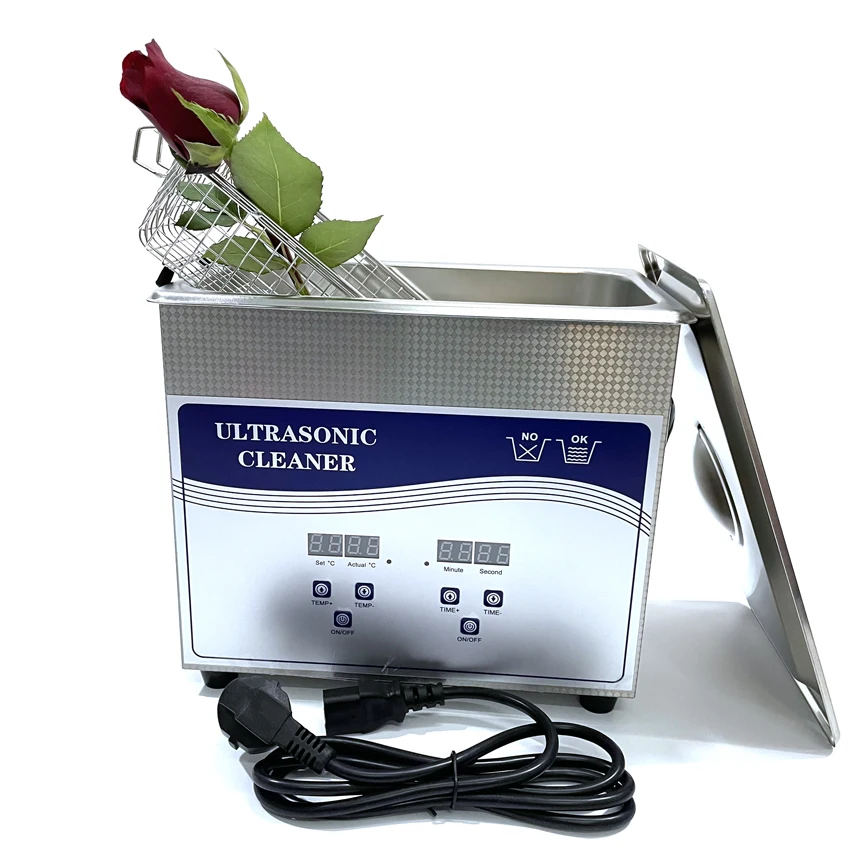 6L 40khz Digital Industrial Ultrasonic Cleaning Bath With Lid