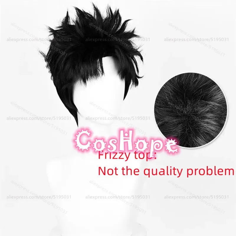 แคนดี้ 2025 โอคารุน 28 ซม.วิกผมสั้นสีดำเคน ทาคาคุระอะนิเมะคอสเพลย์วิกผมสังเคราะห์ทนความร้อน