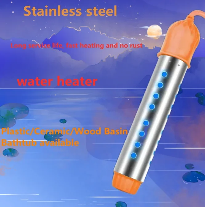 

Stainless steel temperature-controlled heating tube with light, timed power-off, fast heating, automatic power-off, water heater