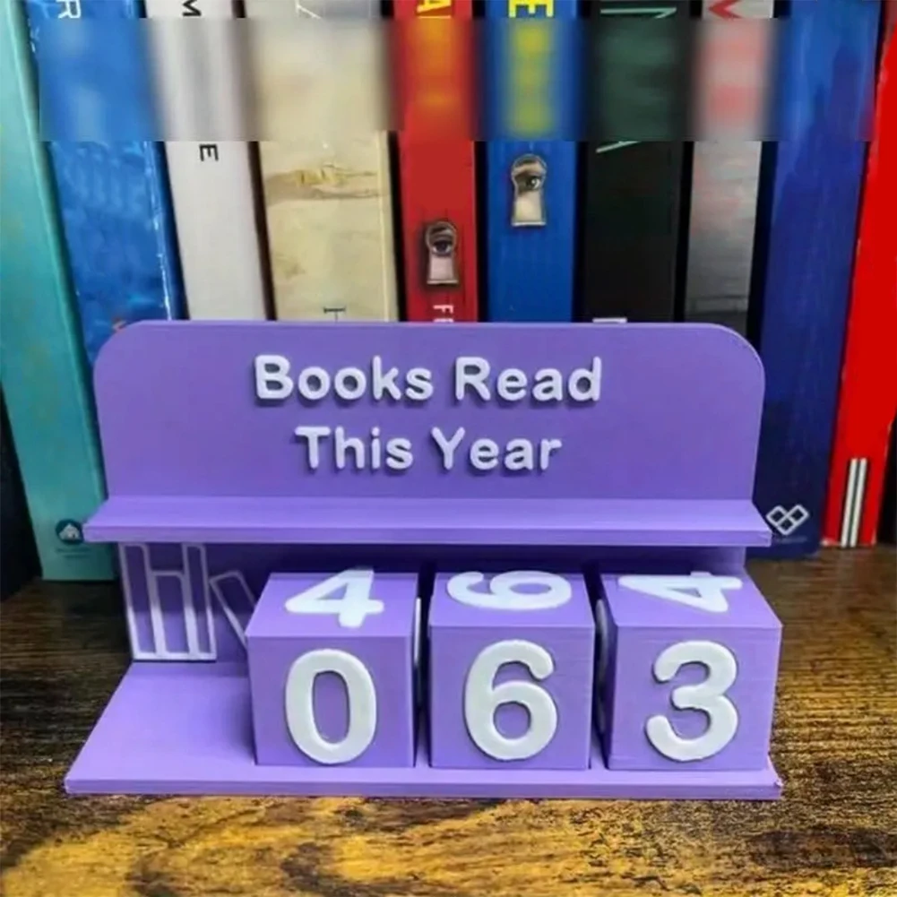 Plastic Book Decor Books Read This Year Decoration for Shelf Bookshelf Counter Track Yearly Reading for Classroom Librarian