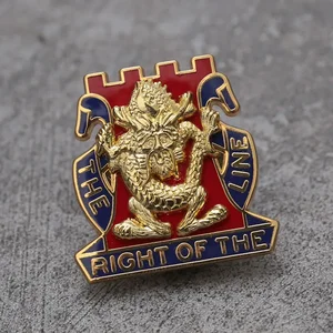 米陸軍第14歩兵連隊ユニットクレストラインアメリカメダル亜鉛合金軍事名誉バッジの右 12名誉戦闘機の12販売メダル-7