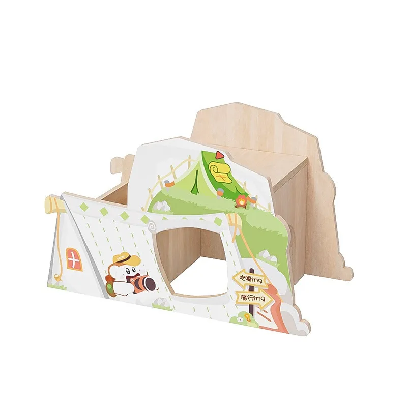

Hamster Hideout Set Climbing Ladder Bottle Bed Toys Summer Hanging House for Syrian Hamster Sugar Glider Small Pet Cage Decor