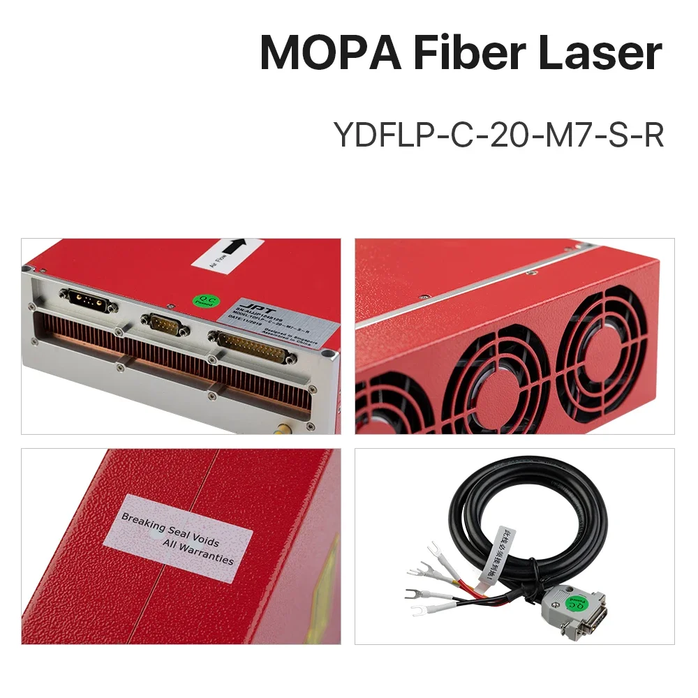 JPT YDFLP-C-20-M7-S-R MOPA Pulse Width Fiber Laser Module 20W With Red Dot High Quality for Fiber Laser Machine