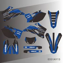 Full Graphics Decals Stickers Motorcycle Background Custom For YAMAHA WR250F WRF 250 2007-2013 WR450F WRF 450 2007-2011