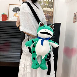 Netflix sapo dos desenhos animados de pelúcia bolsa ombro crianças bonito animal pelúcia casual grande capacidade mochilas sacos presente do estudante
