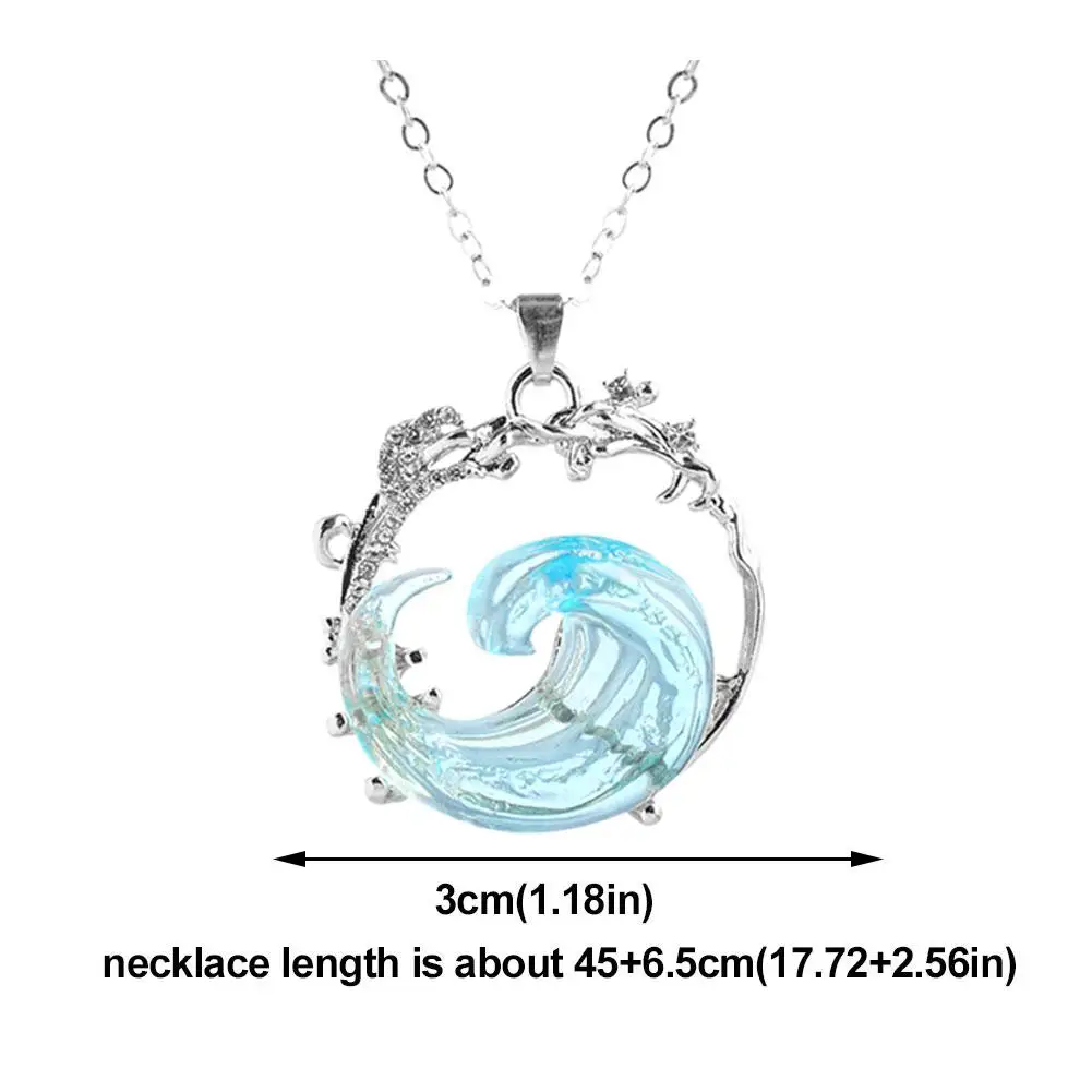 NEW Ocean\'s Oath Necklace Earrings Jewelry Set Light Luxury And Exquisite Ocean Wave Sky Blue Female Wedding Party Jewelry Set