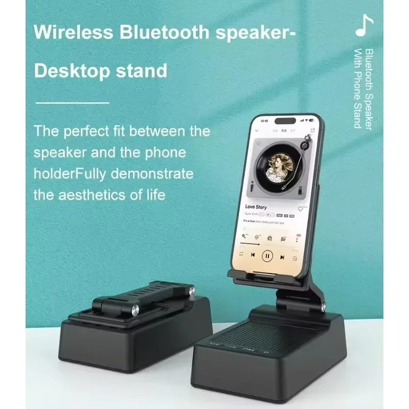 Latest 2024 model Cell Phone Stand,Cell  Holder&Wireless Blue tooth Speaker& Anti-Slip Base HD Surround Sound Perfect