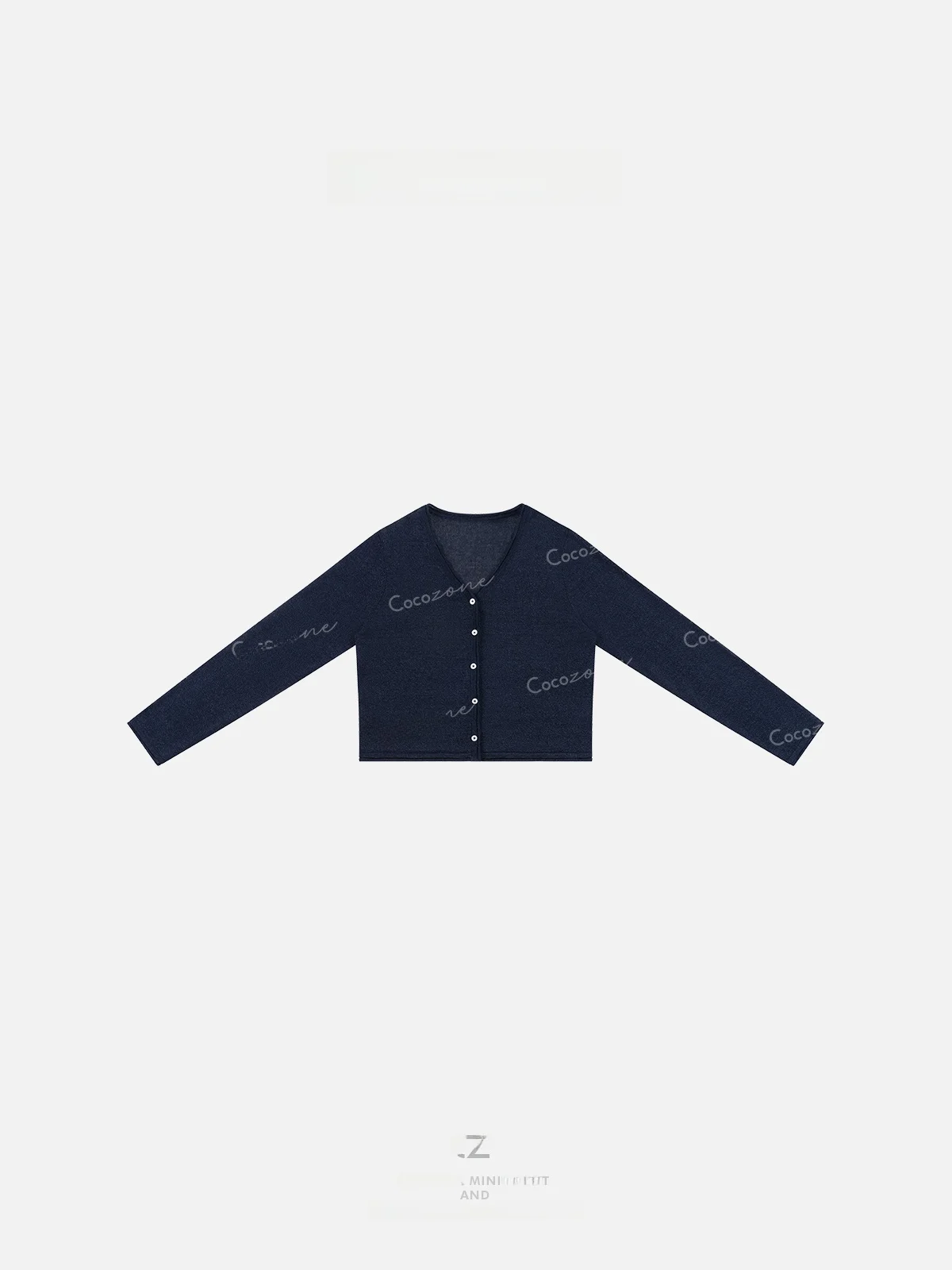 

Lightweight Single-Button Knitted Cardigan Women's Fashion Spring 2026 Simple Style Dark Blue COCOZONE Long Sleeve Regular Fit