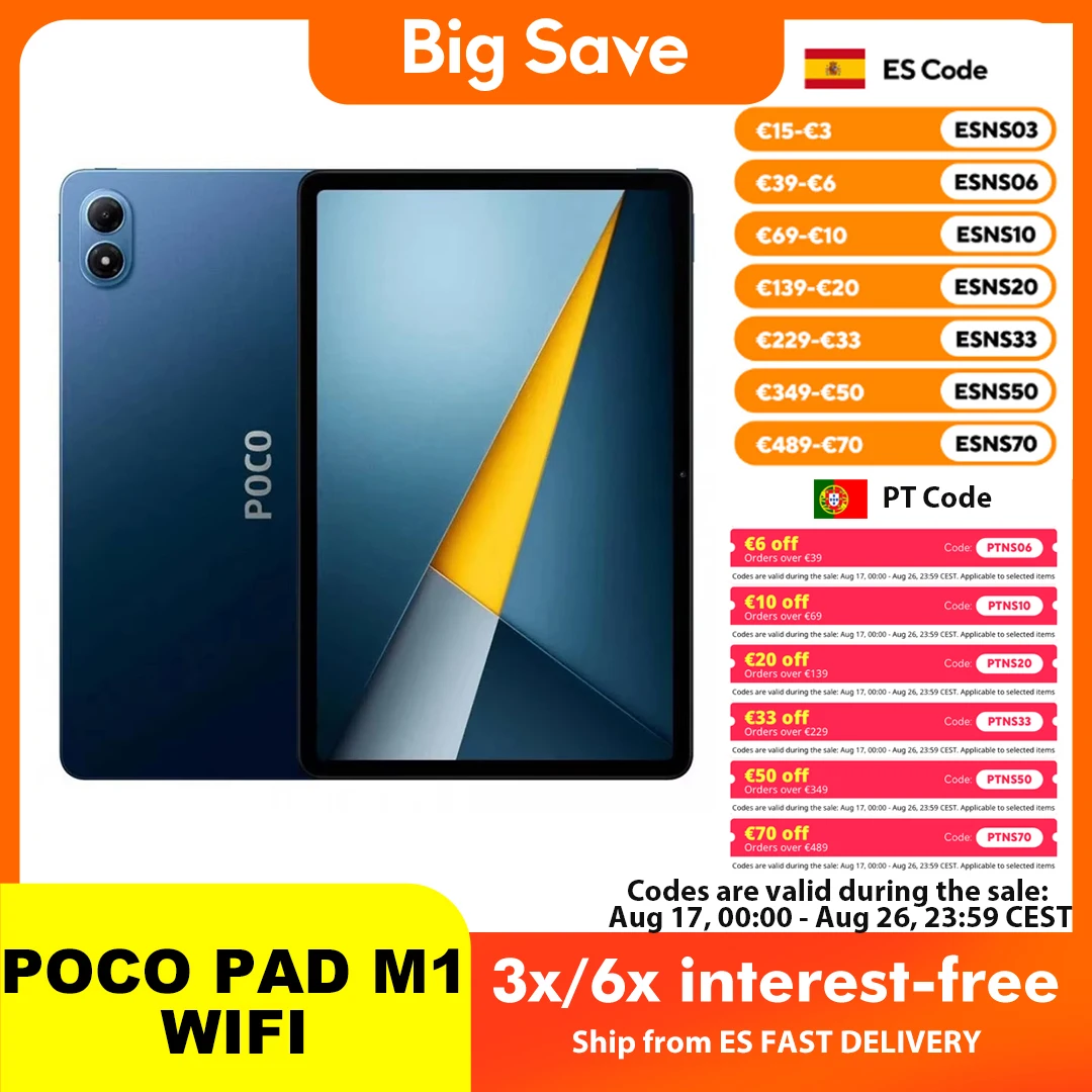 POCO Pad M1 Tablet PC 12000mAh akkumulátor 8+256GB 12.1" 2.5K kristálytiszta 120Hz kijelző Snapdragon 7s Gen 4 processzor