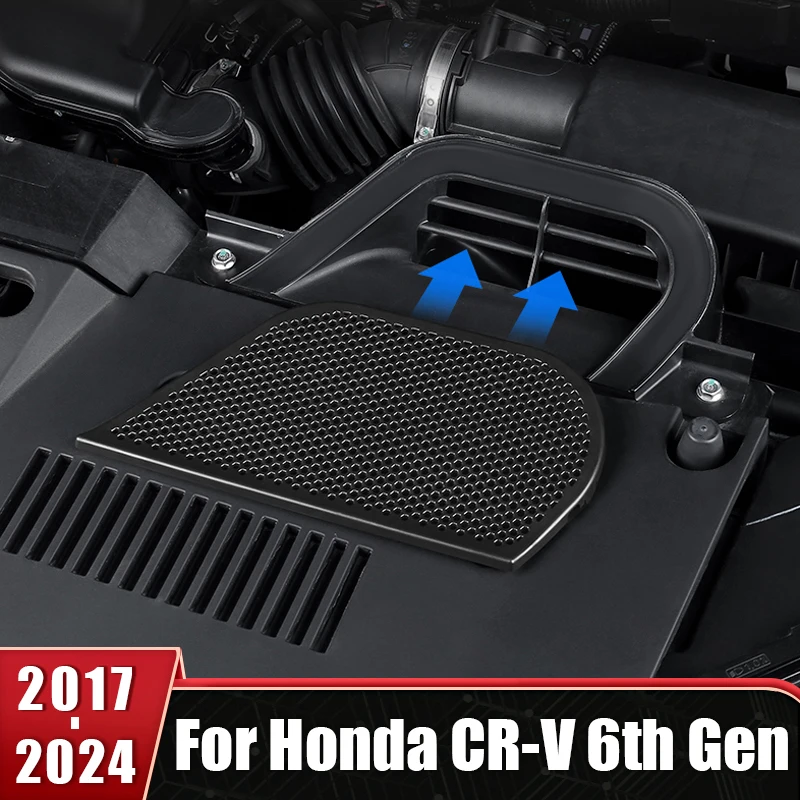 

Автомобильный воздухозаборник двигателя, маска, чехол, накладка, наклейка для Honda CR-V CRV 6-го поколения 2017-2021 2022 2023 2024 2025, гибридные аксессуары