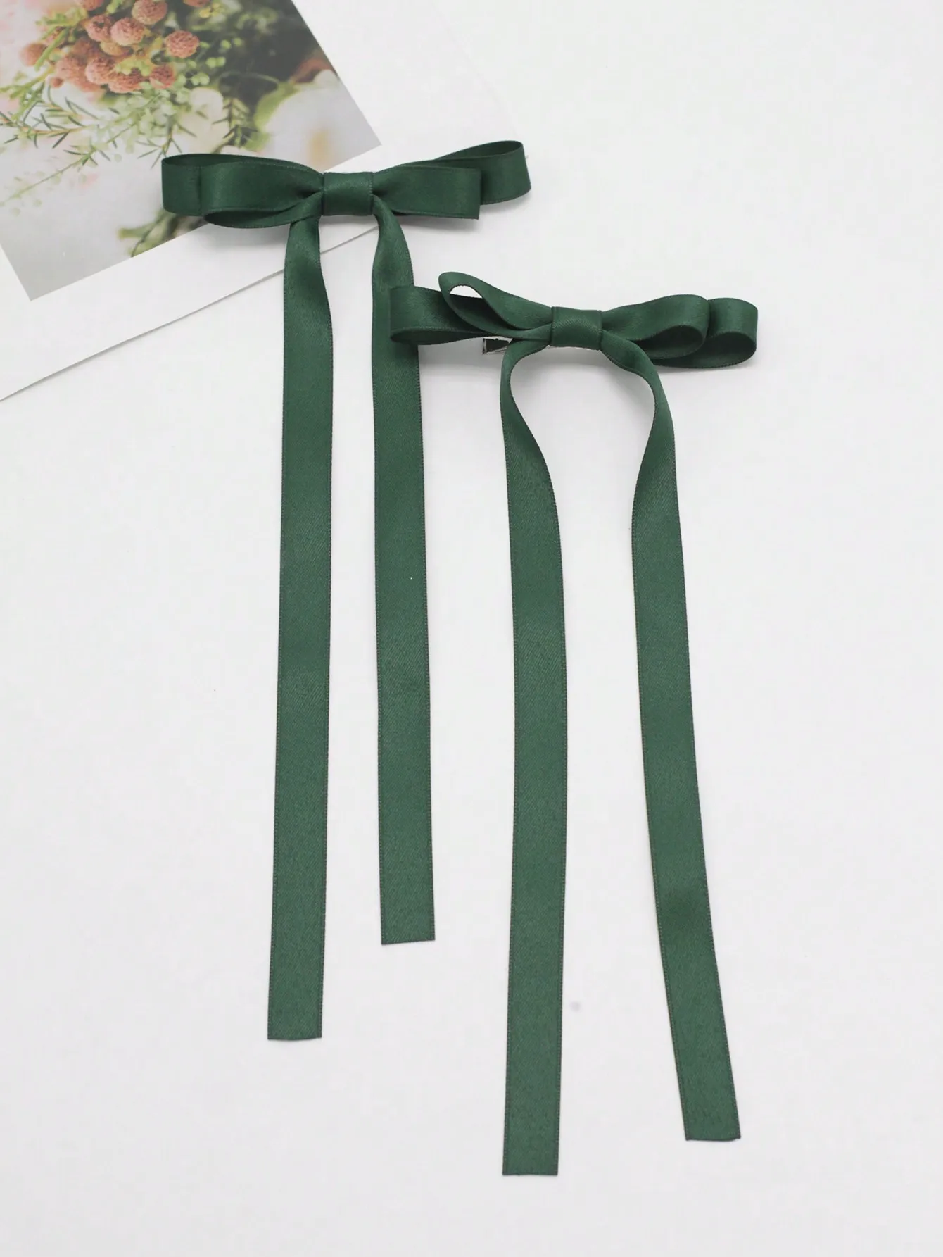 

2Pcs Ballet Long Ribbon Bow Hair Clips Cute Hair Barrettes