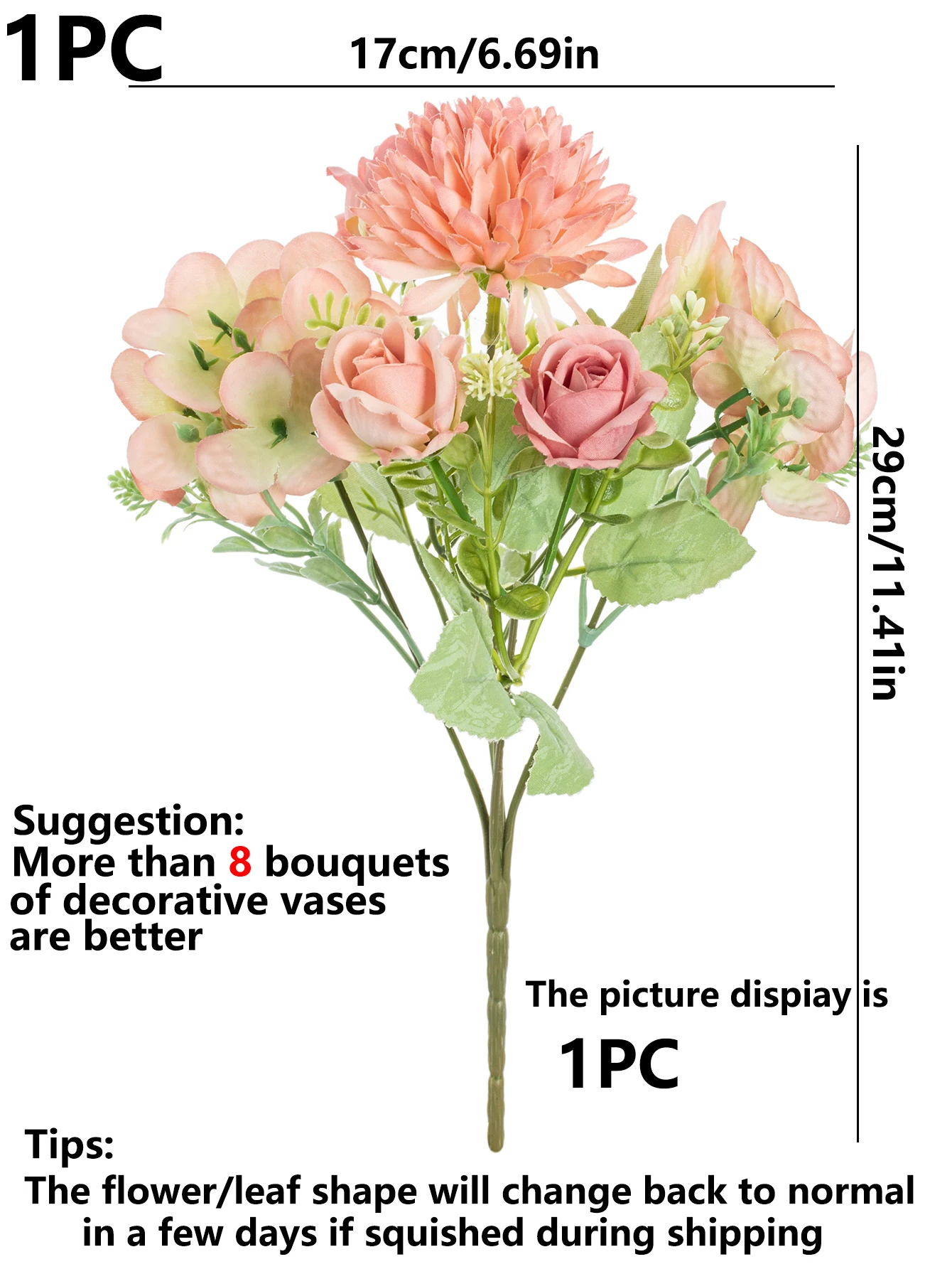 Künstliche Blume Seidenrose Heimvase Tisch-Bonsai Festival Party Outdoor Garten Hochzeit Brautstrauß DIY Geschenkbox Dekoration – Detail 8