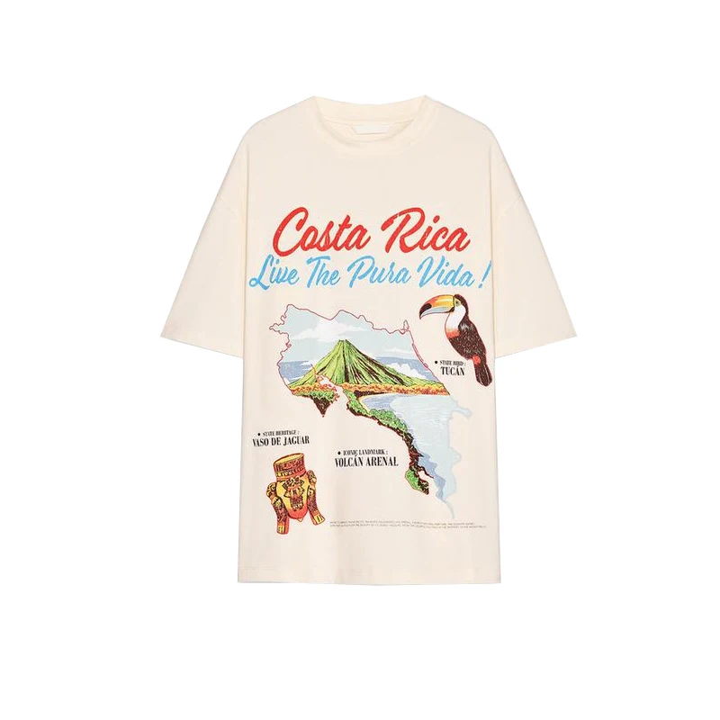 Feminino confortável impresso fino ajuste em linha reta redonda ne camiseta primavera novo sle preguiçoso faion streetwear fibra de poliéster