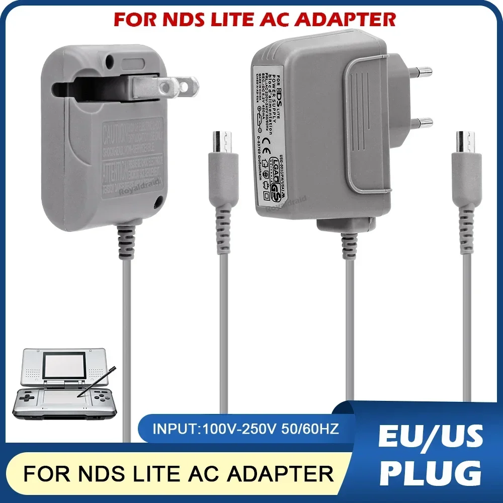 AC Power Supply Charger Adapter for NDSLite Wall Home Travel