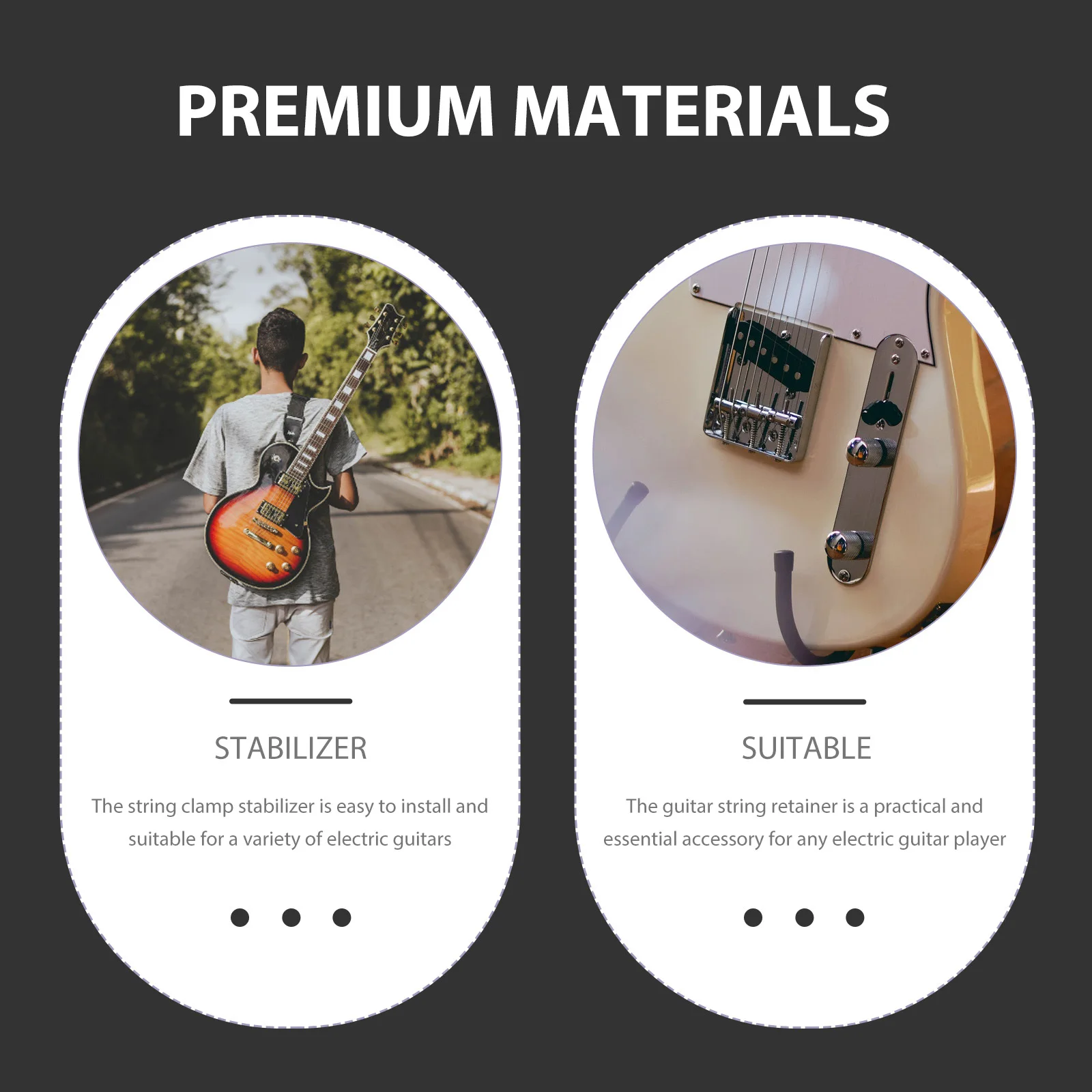 

1Set Electric Guitar String Retainer Metal Stable String Tree Durable Clamp Useful Guitar Accessory for Fix and Repair