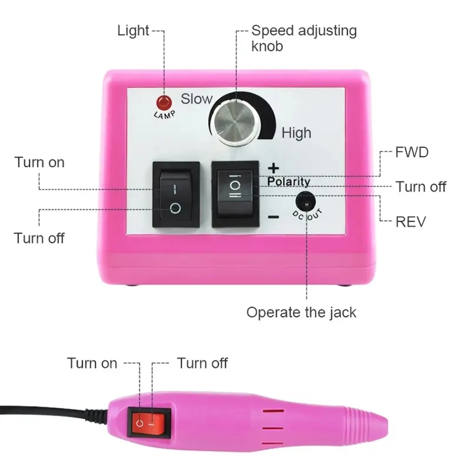 Manicure pedicure polisher machine 20000 RPM portable  electric nail drill polisher    Electric Nail Art File Machine Milling Cu