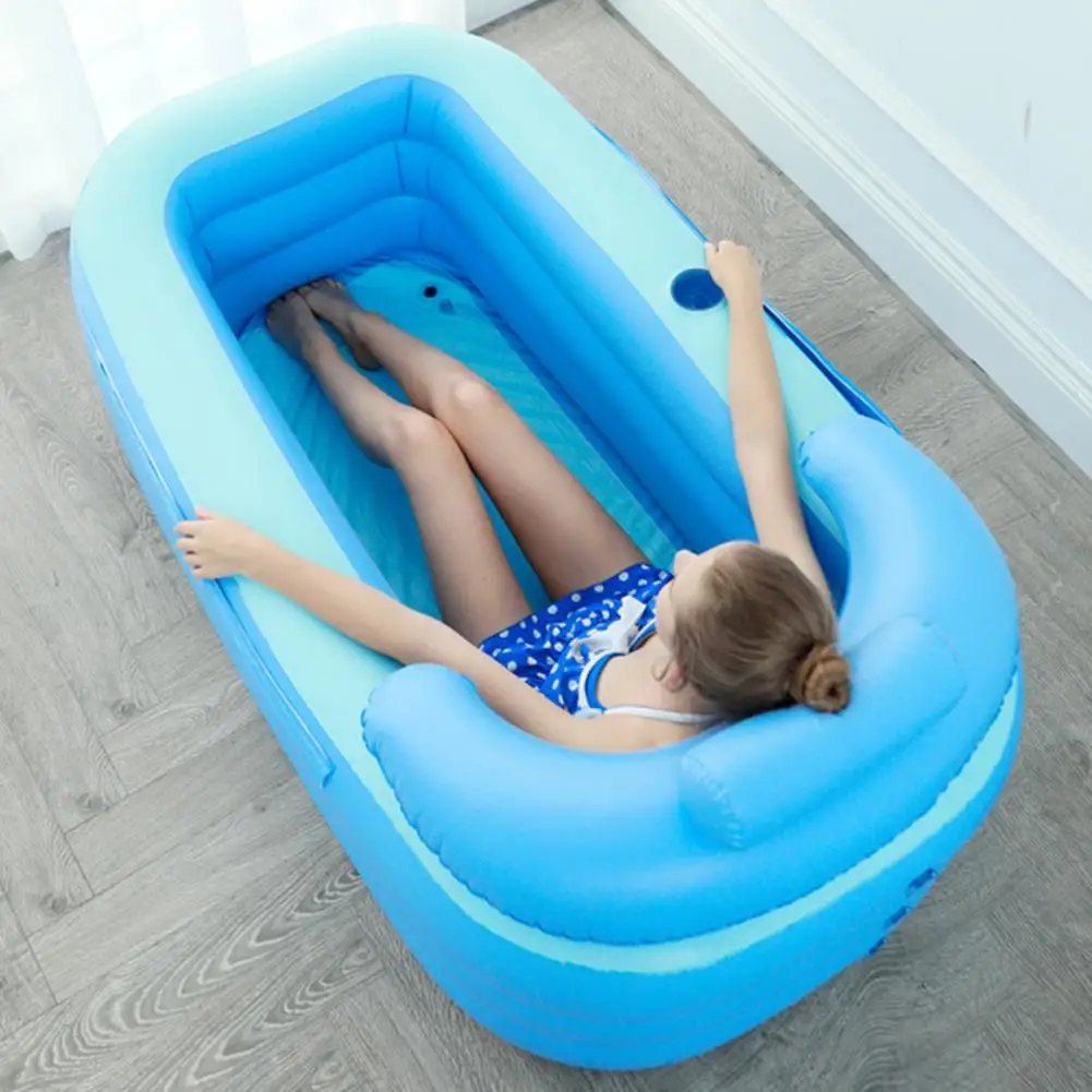 Portable Hot Tub Portable Spa Tub for Adults Children Foldable Relaxation Pool with Backrest Easy Assembly Bathtub for Ultimate