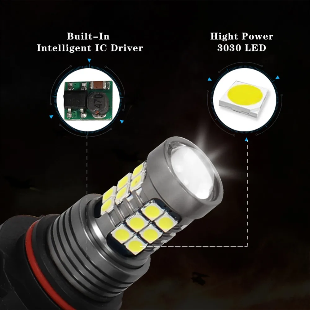 2X 9006 HB4 LED Fog Light Bulbs Car Lamp Auto Accessories For Lexus RX RX300 RX350 2003 2004 2005 2006 2007 2008