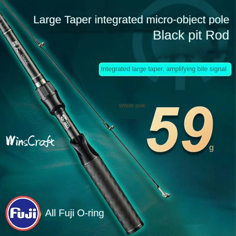 

WinsCraft-Ultralight FUJI Trout Fishing Rod, 2Section High Carbon Solid Tip Casting Spinning Rod, UL/L, 1.56m, 1.68M, 1.8m