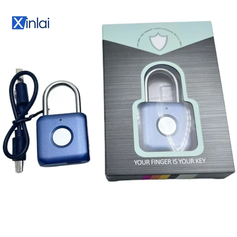 

Умный навесной замок с отпечатками пальцев - электронный замок для багажного шкафа, общежития, разблокировка по отпечатку пальца для путешествий, портативный замок безопасности