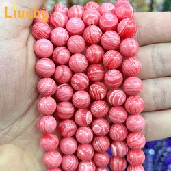 Natural stone Synthetic Red Pattern Round beads For Jewelry Making DIY Women's Accessories Bracelets 15